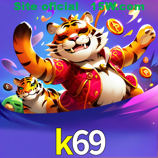 Imagem promocional da k69 mostrando a plataforma e suas vantagens